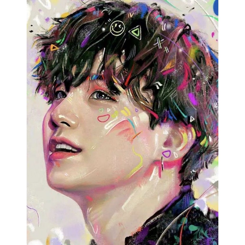 Tranh đính đá tự làm, tranh gắn đá 5D tự hoàn thành DIY BTS