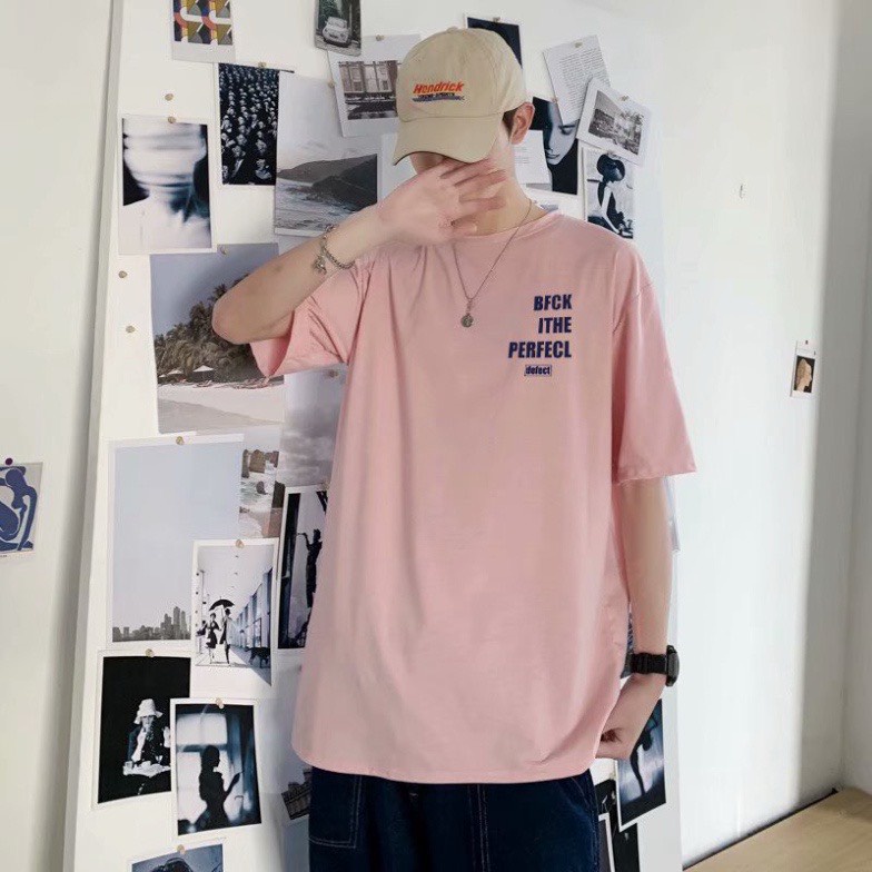ÁO THUN FORM RỘNG TAY LỠ NAM NỮ IN THE BERFECKL MẶC TRƯỚC VÀ SAU CỰC ĐẸP