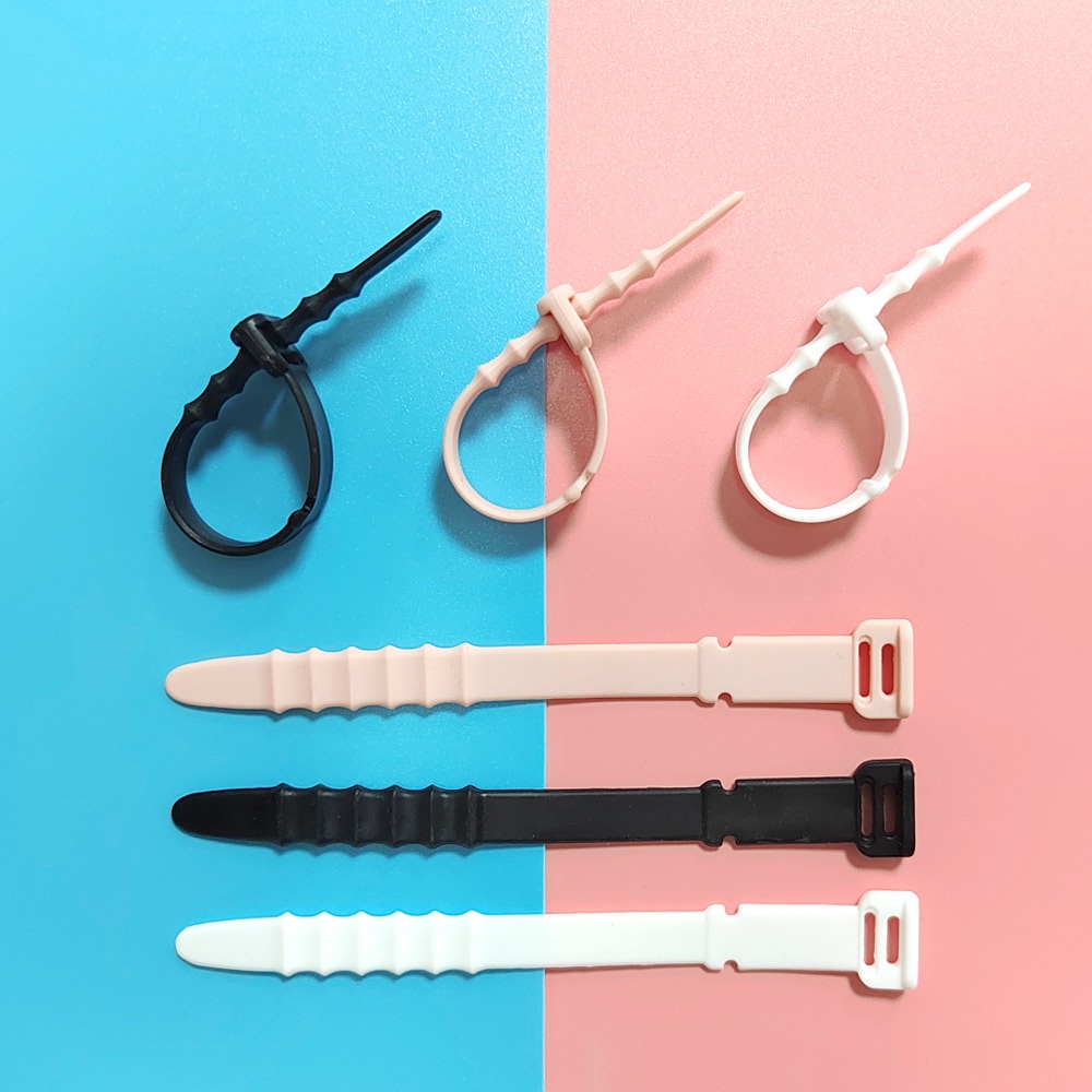 Bộ 5 Dụng Cụ Quấn Dây Cáp Bàn Phím / Chuột Tai Nghe Hình Xương Cá Bằng Silicone