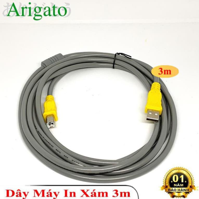 (GIÁ RẺ) - DÂY MÁY IN 3M XÁM ARIGATO ARIGATO Đảm Bảo Chất Lượng.DMIX1