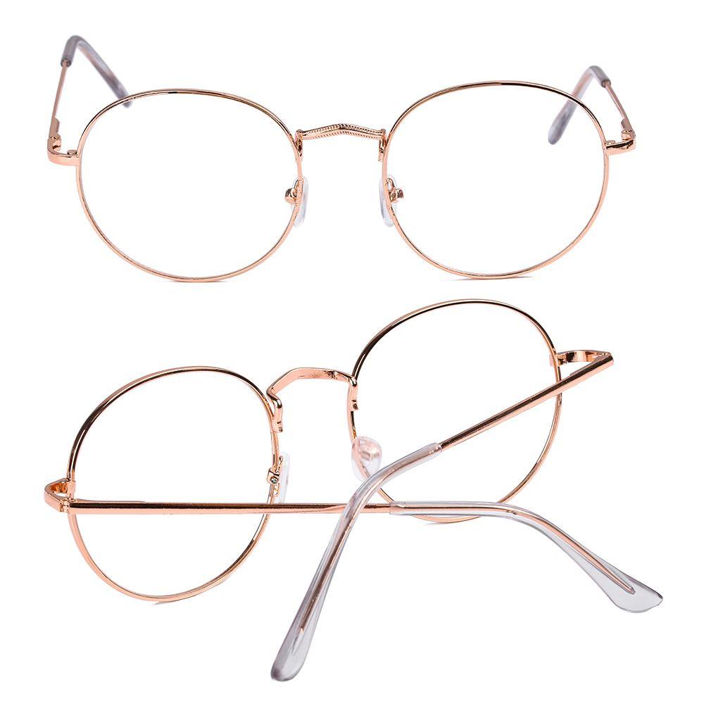 EUCA Kính Mát Gọng Kim Loại Tròn Oversized Cho Cả Nam Và Nữ