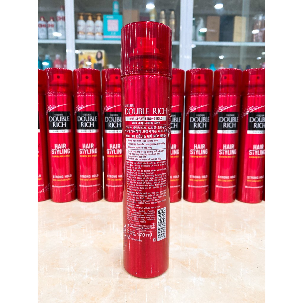 Keo Xịt Giữ Nếp, Tạo Kiểu Tóc Double Rich Hair Spray 170ml