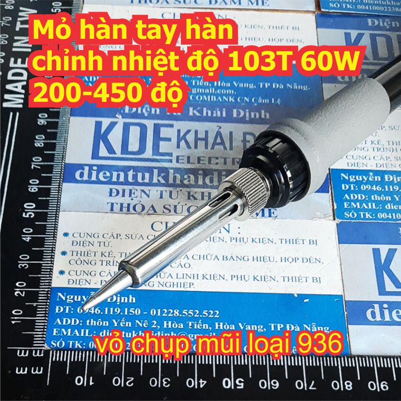 Mỏ hàn tay hàn chỉnh nhiệt độ 103T 60W 200-450 độ kde8208