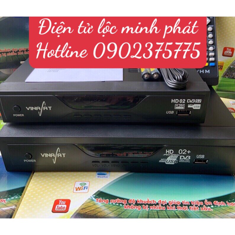 Bộ Truyền Hình Vệ Tinh Vinasat HD02+ (THVL1,2, ANTV, TTXVN,.HD Miễn Phí)