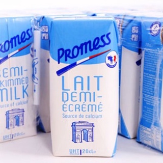 Thùng 24 hộp sữa tươi Pháp Promess ít béo 200ml