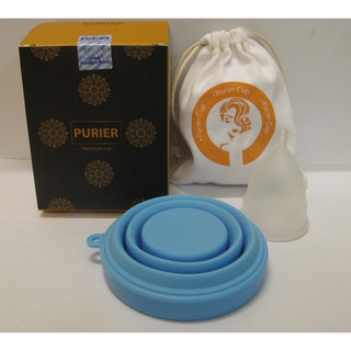 Cốc nguyệt san Purier nhãn hiệu Canada + Túi đựng + cốc tiệt trùng