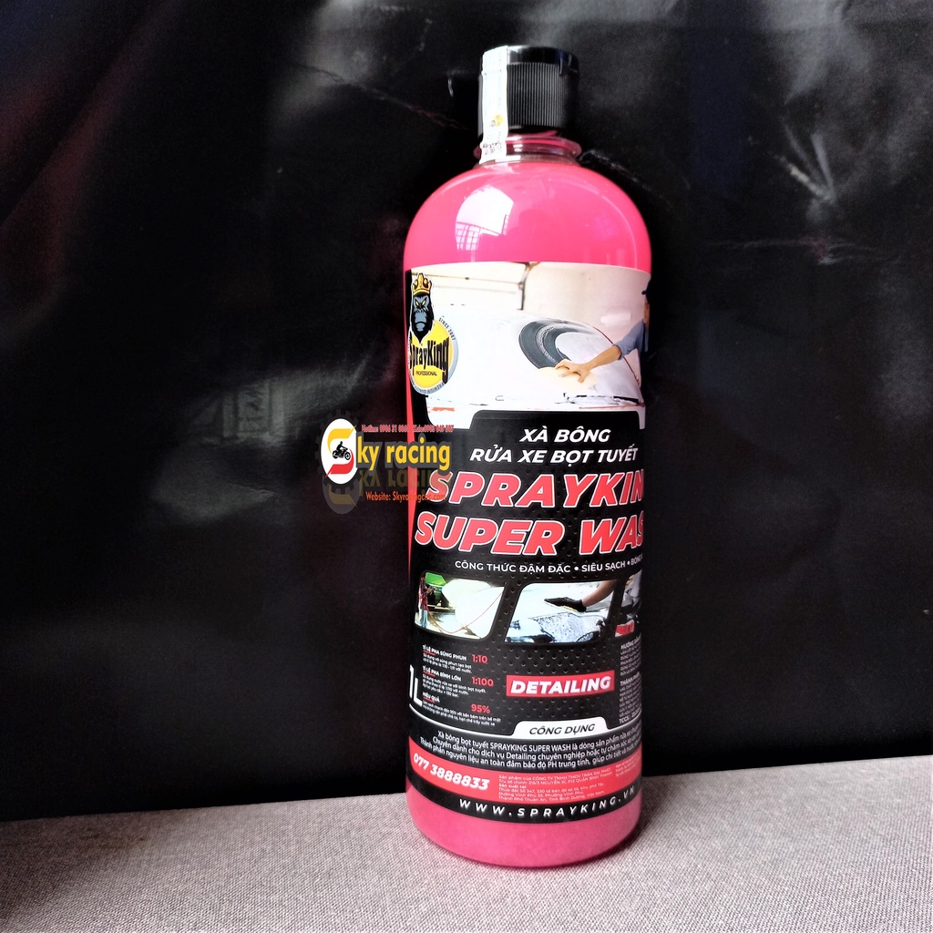 Xà bông rửa xe bọt tuyết Sprayking siêu sạch tặng kèm khăn