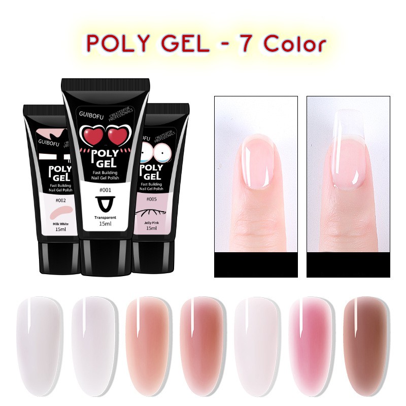 Gel gôm đắp móng Polygel tạo làm móng giả nhanh chóng