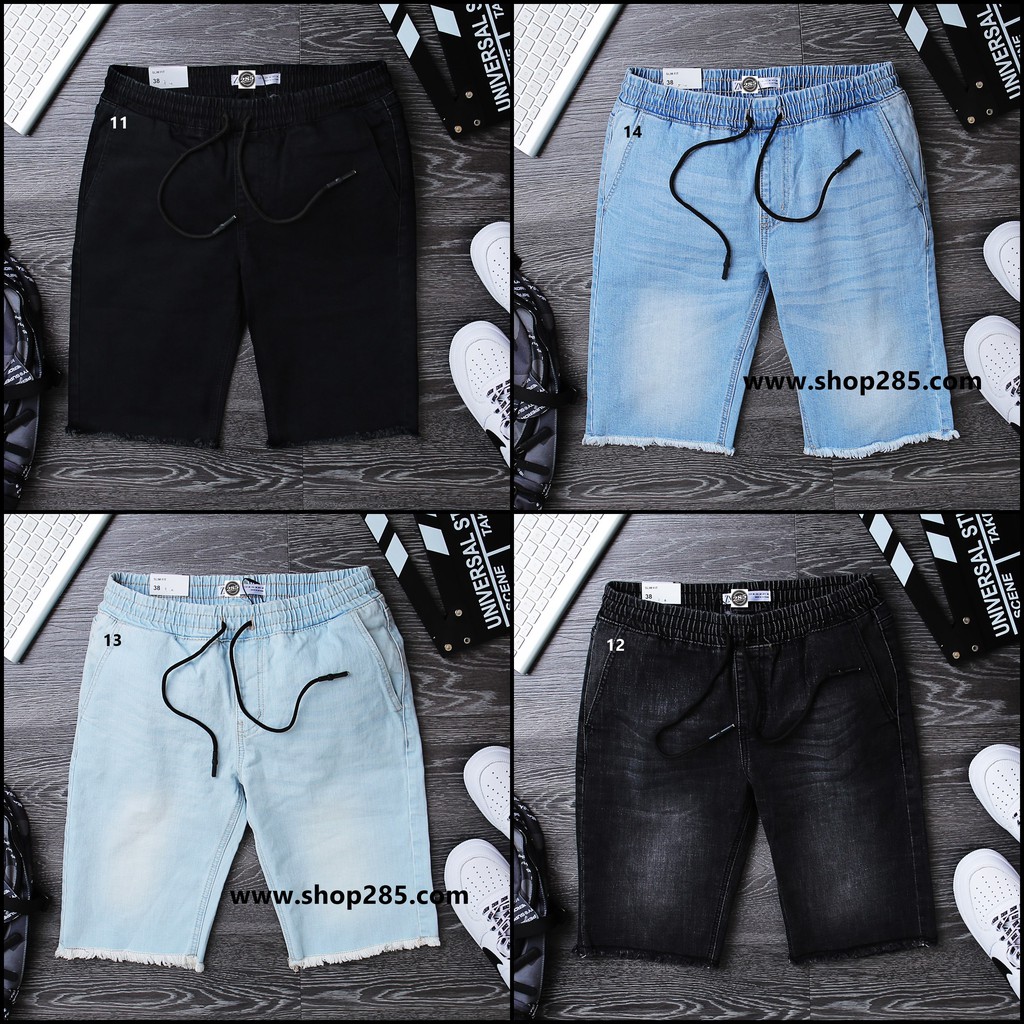 QUẦN SHORT VNXK ĐỈNH CAO CHẤT LƯỢNG ❤️ Quần short jean nam cạp thun 5 màu slimfit co giãn cao cấp với bản ! QSZR1
