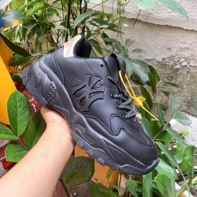 Giày thể thao đế tăng chiều cao NY- đen full nam nữ chuẩn | BigBuy360 - bigbuy360.vn