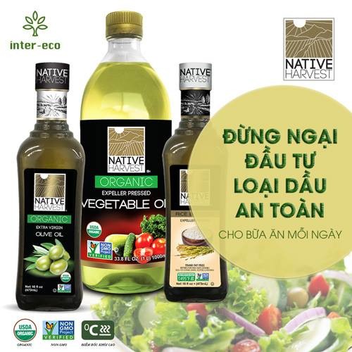 Dầu Olive Extra Virgin Organic 473ml Native Harvest Chính Hãng Nhập Khẩu Mỹ