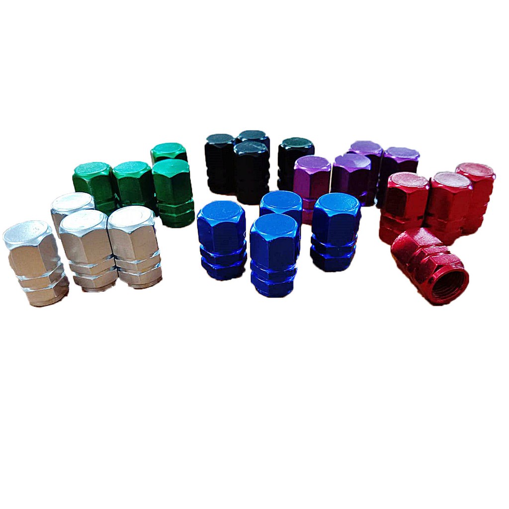 4 Cái Nắp Van Lốp Nhôm 4 Chiếc. Set 4 Nắp Van Lốp Xe Ô Tô Bằng Cao Su