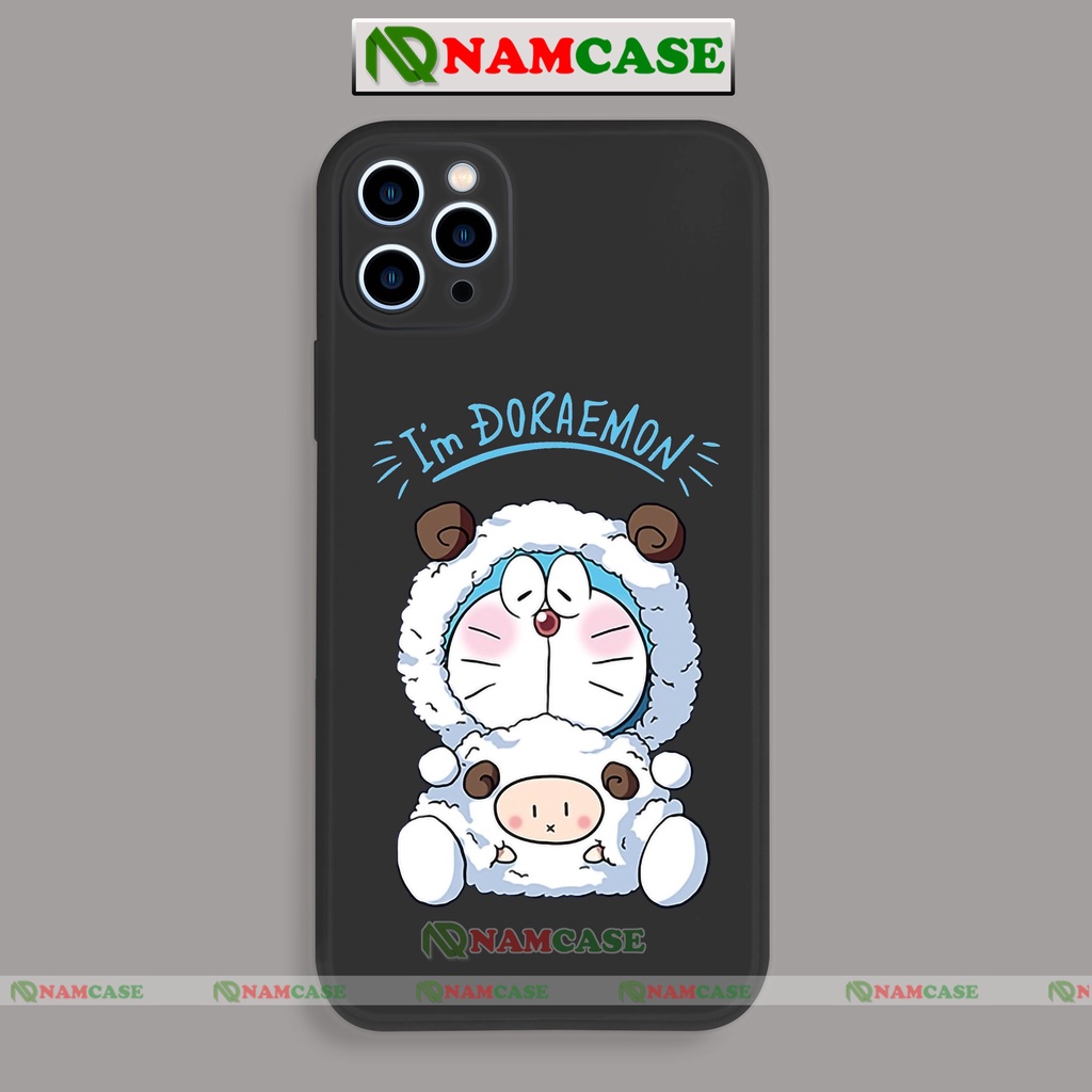 Ốp lưng iPhone cặp đôi hoạt hình Doraemon cute dễ thương đẹp cạnh vuông ip 6/6s/7/8/X/XS/XR/11/12/13/14 Pro Plus Max