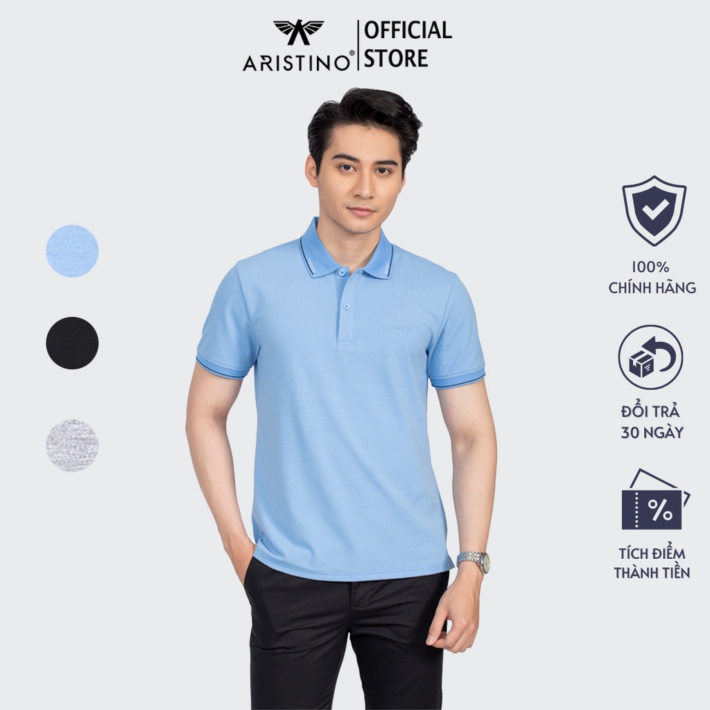 Áo polo nam ngắn tay ARISTINO dáng Regular fit, thiết kế lịch sự chỉn chu, màu sắc nhã nhặn -  APS033S2