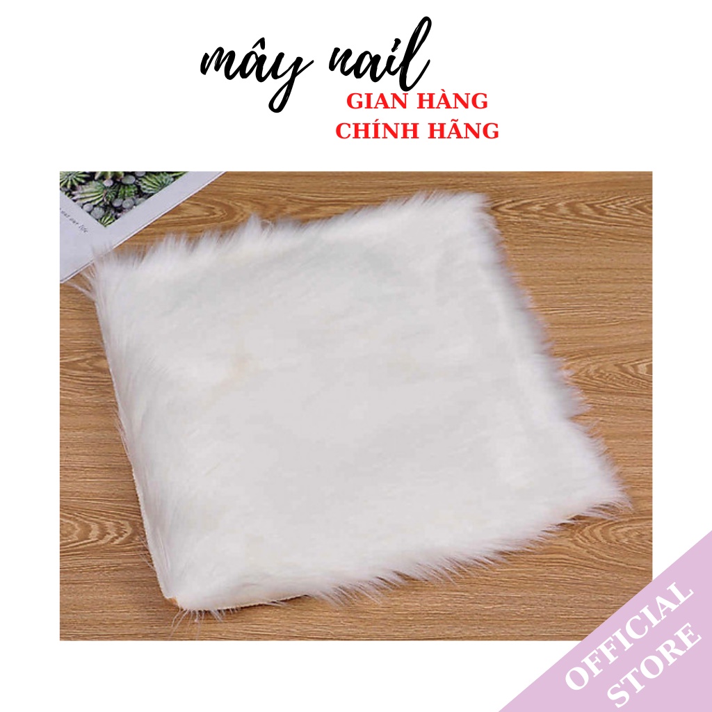 Thảm lông trắng chụp ảnh mẫu ( kích thước 50x40cm)