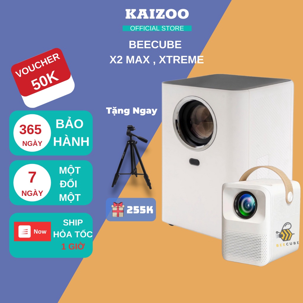 ✲❈┅Máy Chiếu Mini BeeCube X2 Max , Xtreme Chính Hãng Hệ Điều Hành Android + Kết nối điện thoại Full HD 1080 - BH 12 thán