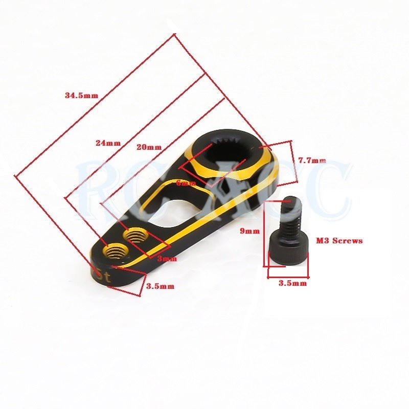 Thanh Servo 25T Bằng Hợp Kim Nhôm Cho Xe Điều Khiển 1/10 Traxxas TRX4 Axial SCX10 90046 D90 CC01 Recat