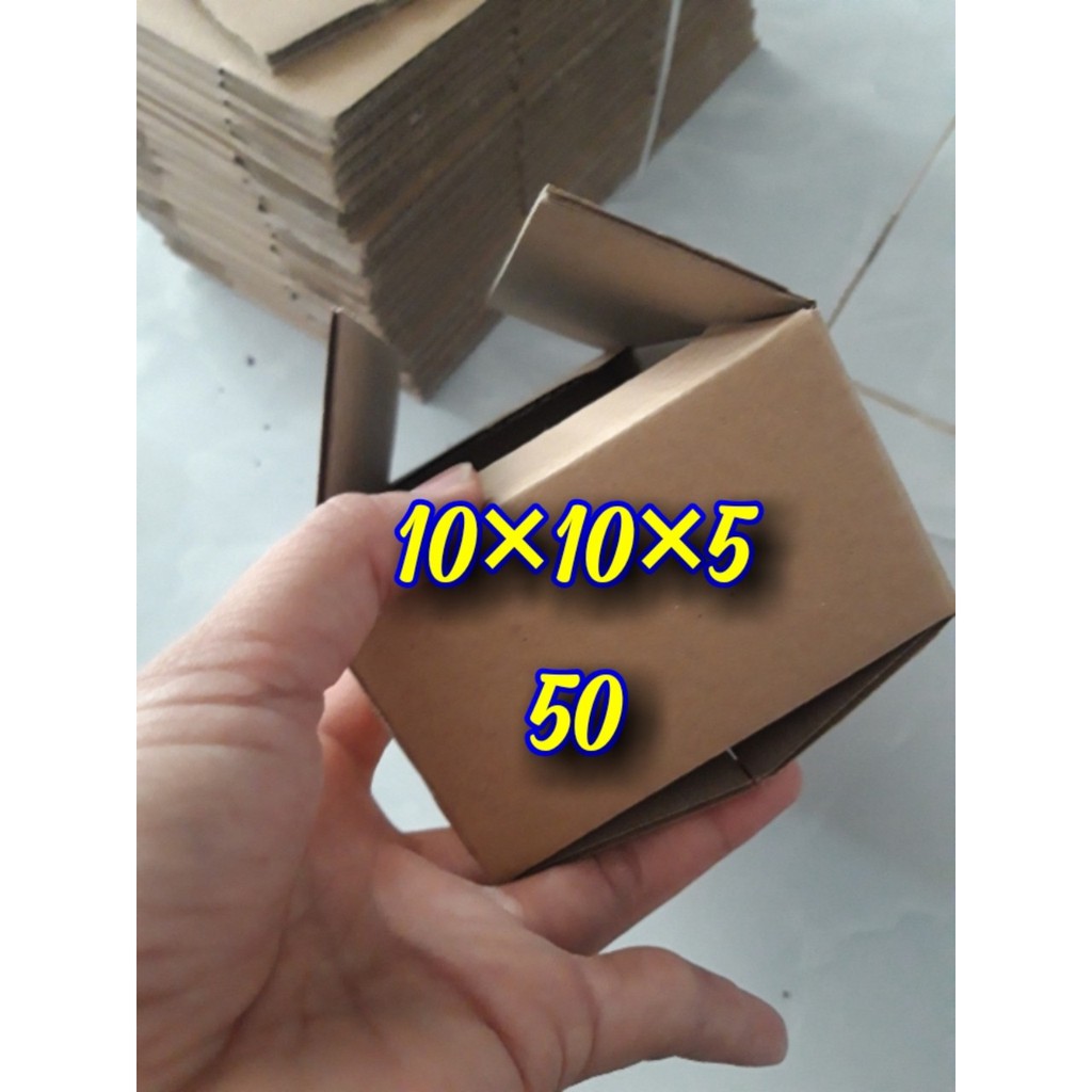 50 hộp 10x10x5 cm nắp dán