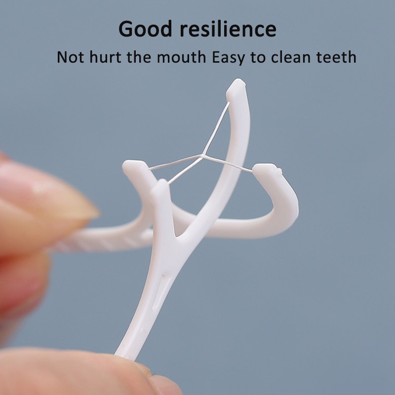 Tăm Chỉ Nha Khoa 2 Trong 1 Làm Từ Polymer Giúp Chăm Sóc Sức Khỏe Răng Miệng