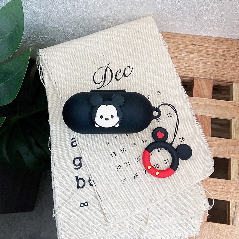 Vỏ Bảo Vệ Hộp Sạc Tai Nghe Sony WF-C500 Bằng Silicon Mềm Hình Hoạt Hình Kèm Dây Đeo