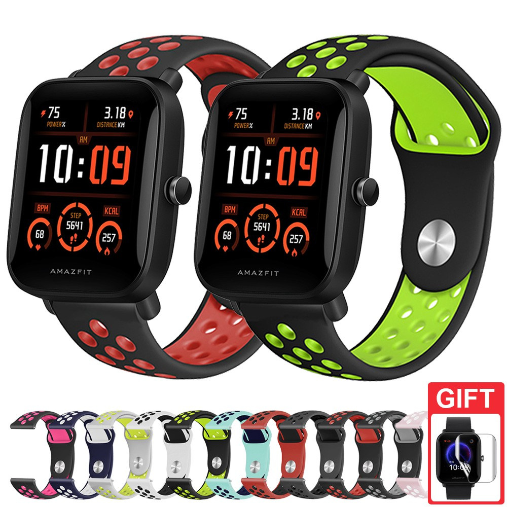 Dây đeo thay thế bằng silicon 20mm cho đồng hồ Huami Amazfit Bip U Pro Xiaomi Amazfit Bip S Lite Gts 2 Mini Gtr 42mm