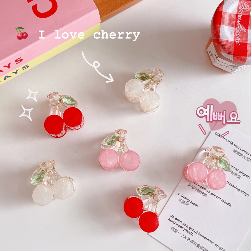 Kẹp tóc hình trái cherry dễ thương đáng yêu cho bé gái