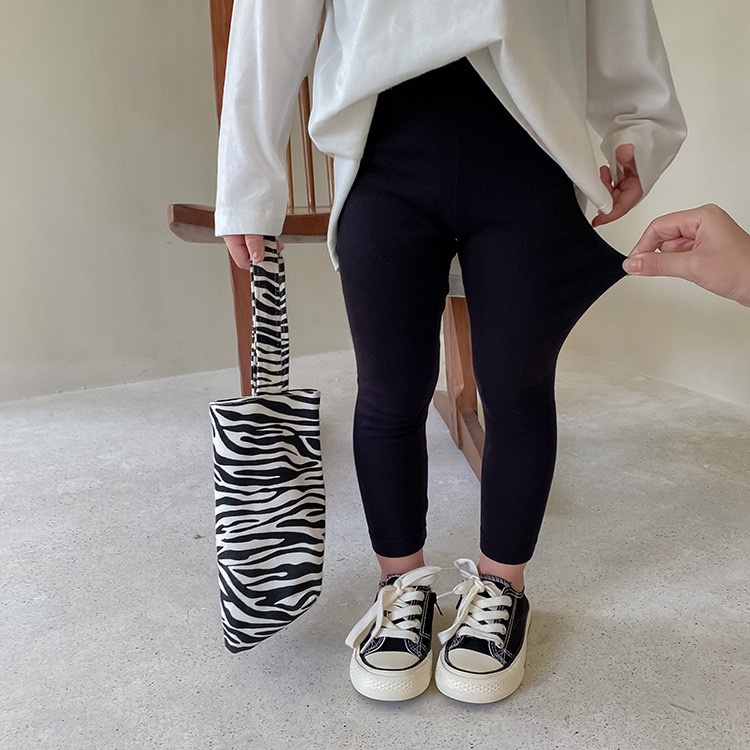 QG244 - Quần legging bé gái trơn 1 lớp sz 80-150, quần cho bé co giãn