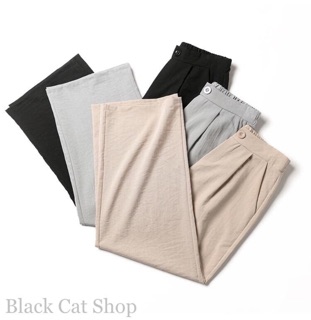 Quần Culottes Đũi Xước Hàn
