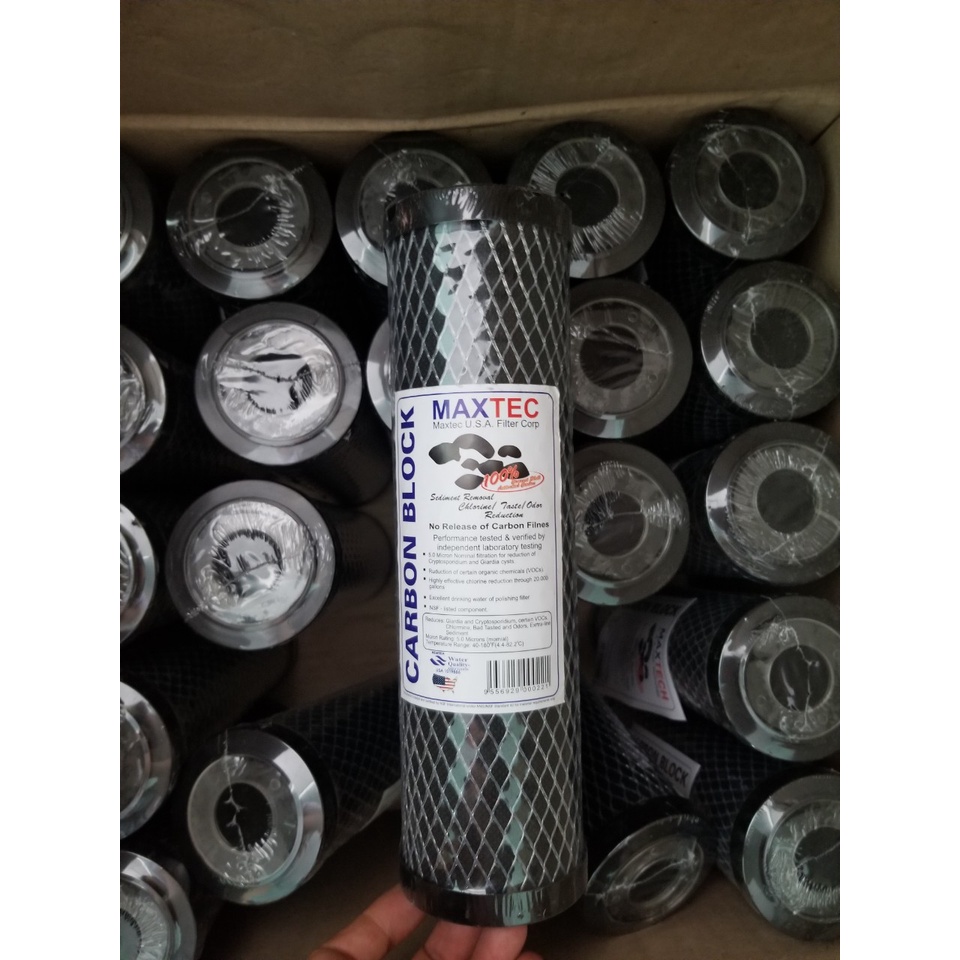 Lõi lọc nước số 3, lõi CTO maxtech màu đen, dài 10inch --- CTO ĐEN 10inch