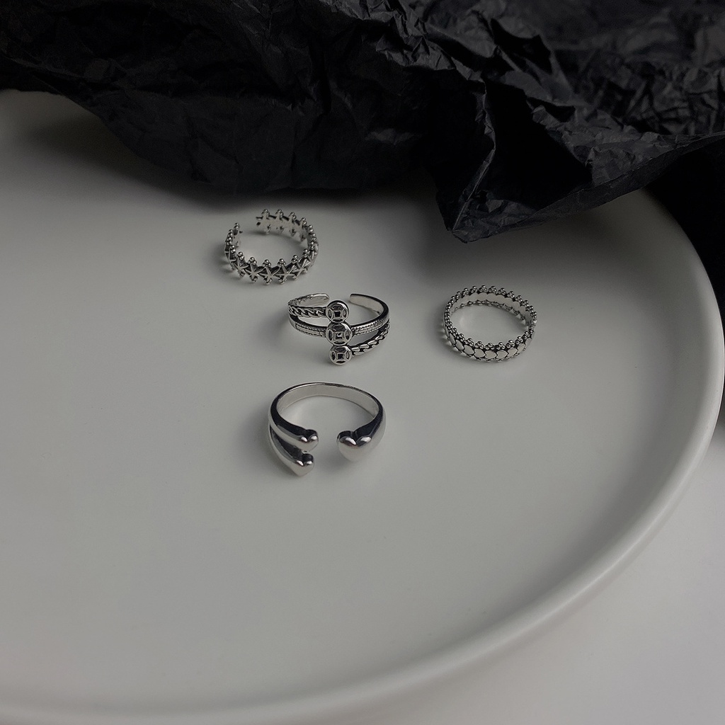 Nhẫn Hình Ngôi Sao Năm Cánh Phong Cách Retro Cá Tính