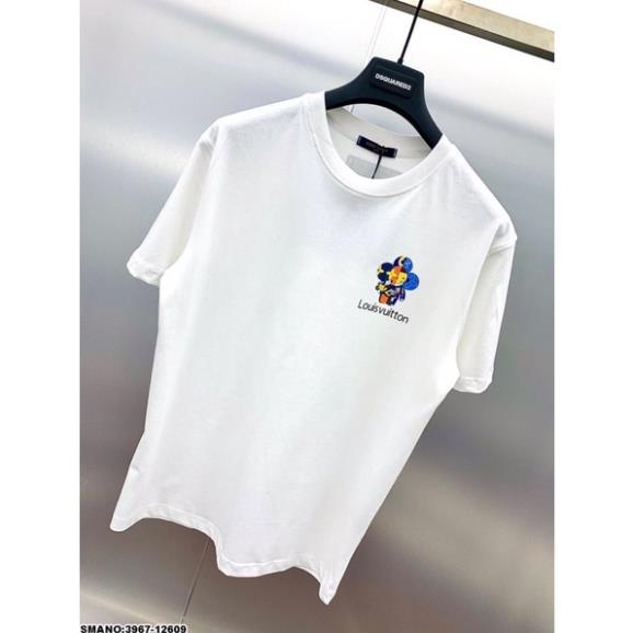 Áo Thun Unisex LV In Trước Ngực Đơn Giản - Áo Phông LV Cao Cấp Cho ACE