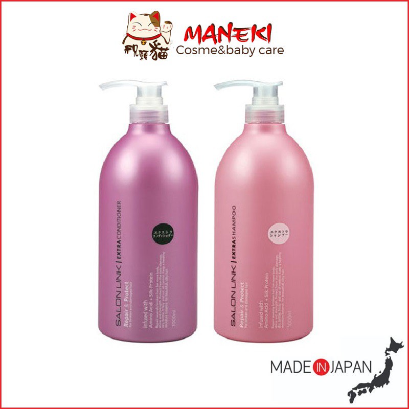 Dầu gội dầu xả Salon Link Extra 1000ML dầu gội cho tóc nhuộm hàng Nhật MANEKI