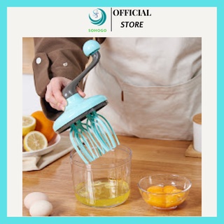 -Máy đánh trứng 4 đầu bằng tay- Máy đánh kem, bơ, trứng, mẫu mới