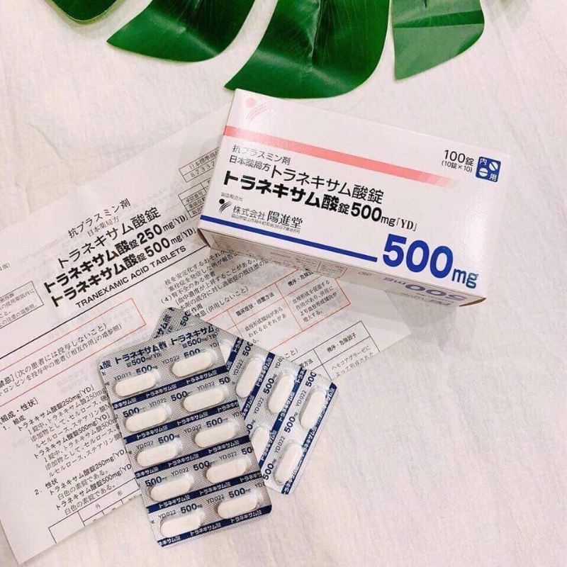 Viên Uống Trắng Da Mờ Nám Transamin 500mg Nhật Bản