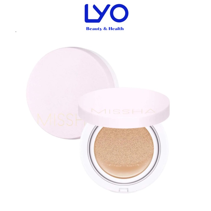 Phấn nước Magic Cushion cover lasting Missha màu hồng.