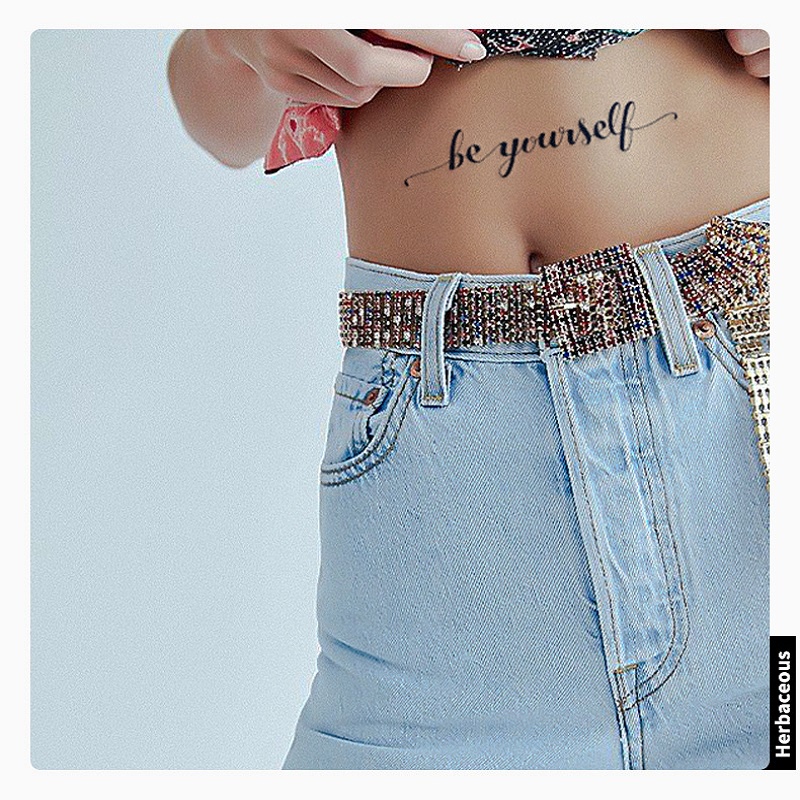 Bộ 8 hình xăm CHỮ dán tạm thời unisex chống thấm nước có thể kéo dài đến 15 ngày JIAMIN Magic Tattoo