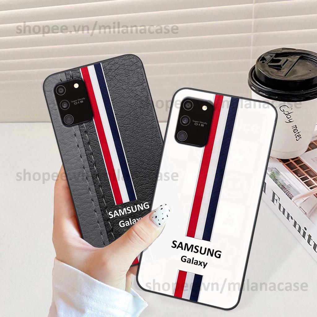 Ốp Samsung S10 Lite in giả da phong cách thể thao, cá tính, thời trang