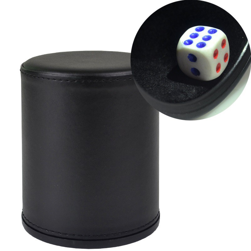 Hộp lắc xí ngầu bằng nhựa bọc da