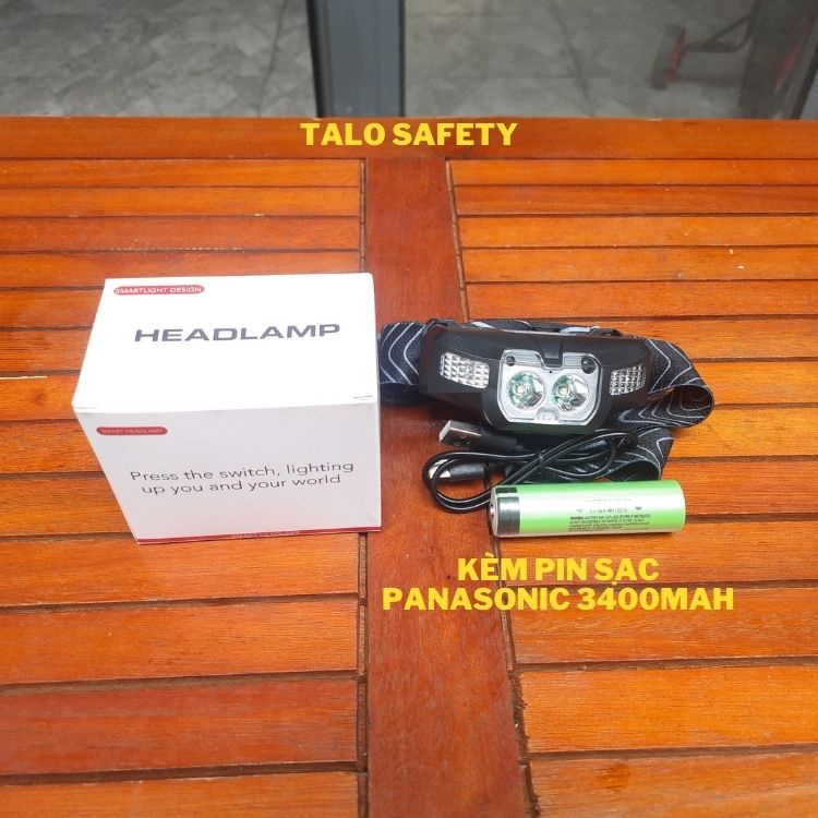 Đèn pin đeo đầu mini siêu sáng XPG2-X5, pin sạc 18650 linh hoạt thay thế