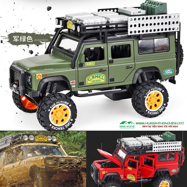 Xe Mô Hình Land Rover Defender – Off Road 4x4 Car Bằng Kim Loại – Tỷ Lệ 1:28