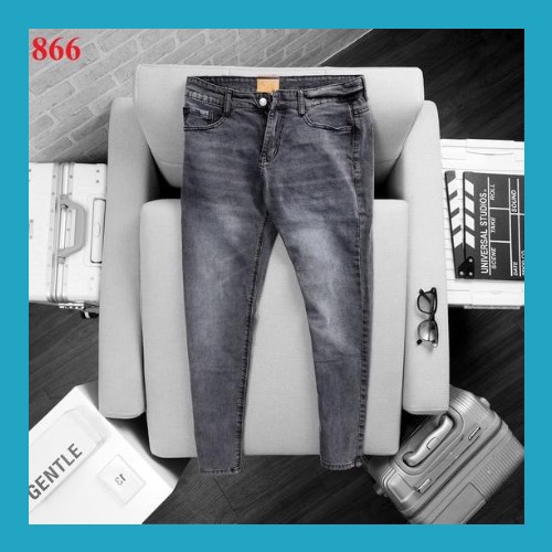 Quần Jean Nam Quần Bò Nam XÁM TRƠN Cao Cấp Phong Cách Hàn Quốc