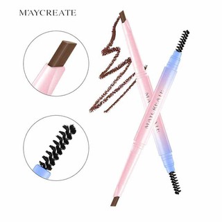 Chì Kẻ Mày 2 Trong 1 MayCreate Eyebrow Pencil Phiên Bản Hồng( mẫu mới)