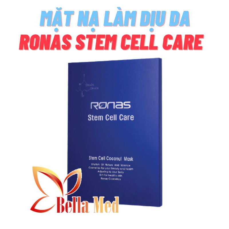 mặt nạ ronas stem cell Coconut phục hồi da sau lăn kim, nặn mụn, laser, giảm sưng viêm