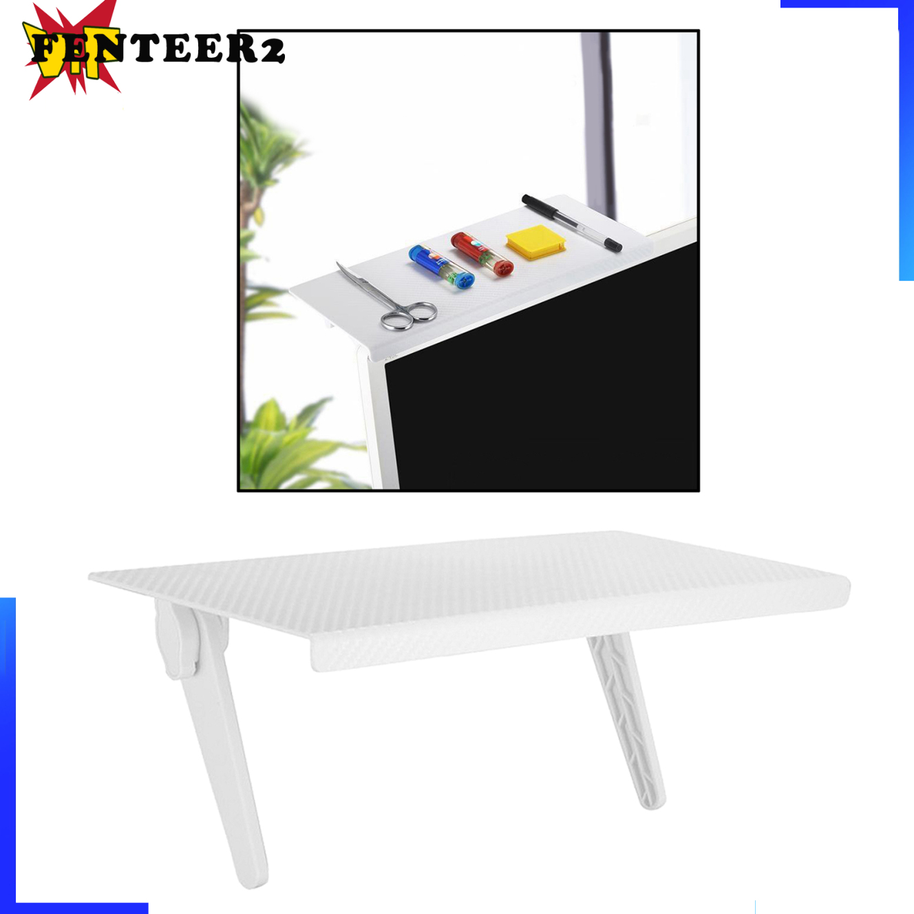 (Fenteer2 3c) Tv Box Wall Rack Stand White