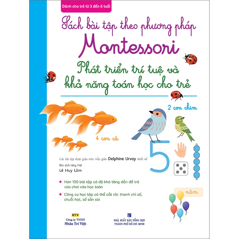 Sách - Sách Bài Tập Theo Phương Pháp Montessori - Phát Triển Trí Tuệ Và Khả Năng Toán Học Cho Trẻ