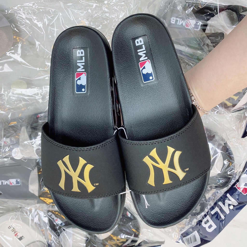 [AUTHENTIC 100%] MLB NỘi ĐỊA HÀN - Dép quai ngang MLB Classic NY Yankees Nam Nữ bản phối không hộp