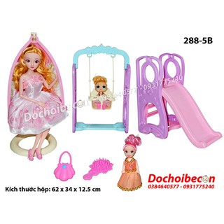 Công viên búp bê 288-5B + Kèm 3 búp bê