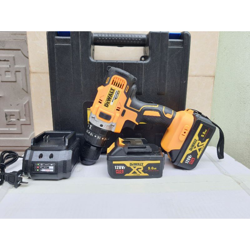 Máy Khoan Pin 128V Dewalt 3 Chức Năng Có Búa-Motor 775 Lõi Đồng Pin 10Cell-Đầu 13 Autolock