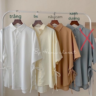 áo sơ mi lụa dây eo 1120