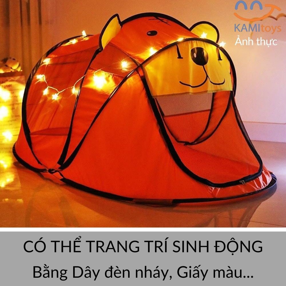 Nhà bóng cho bé chơi tự bung gấp gọn hình Gấu❤️Cỡ lớn 180cm❤️ Lều công chúa hoàng tử Mùng ngủ chống muỗi kiêm mã 50093